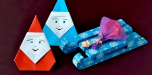 Как сделать Деда Мороза в технике оригами
