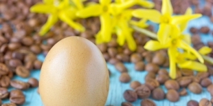 Как покрасить яйца в коричневый цвет с помощью кофе
