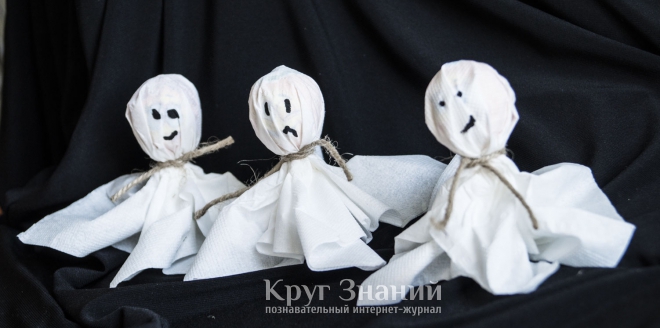 Как украсить леденцы в виде привидений на Хэллоуин